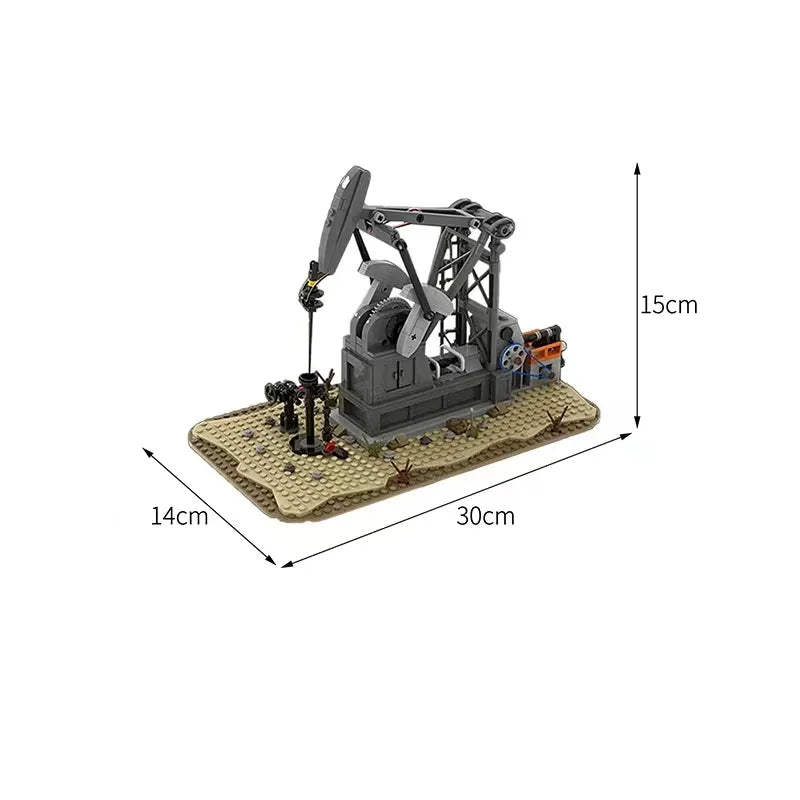 Oil Derrick Rig Building Blocks Kit, Engineering STEM Toy