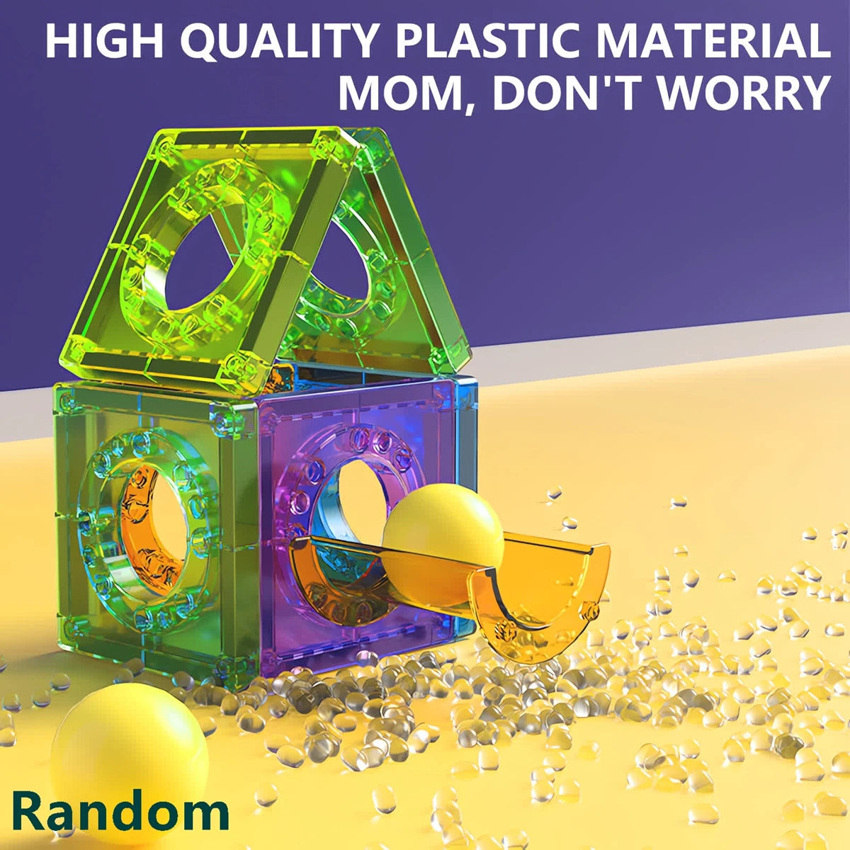 Magnetic Tile Marble Runway Toy, STEM Educational Toy