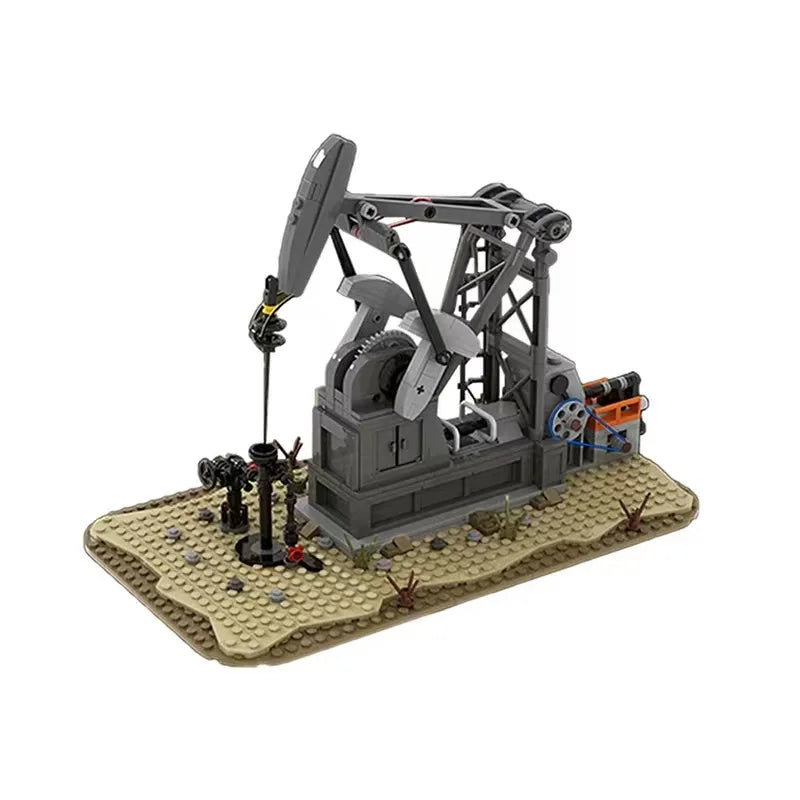 Oil Derrick Rig Building Blocks Kit, Engineering STEM Toy