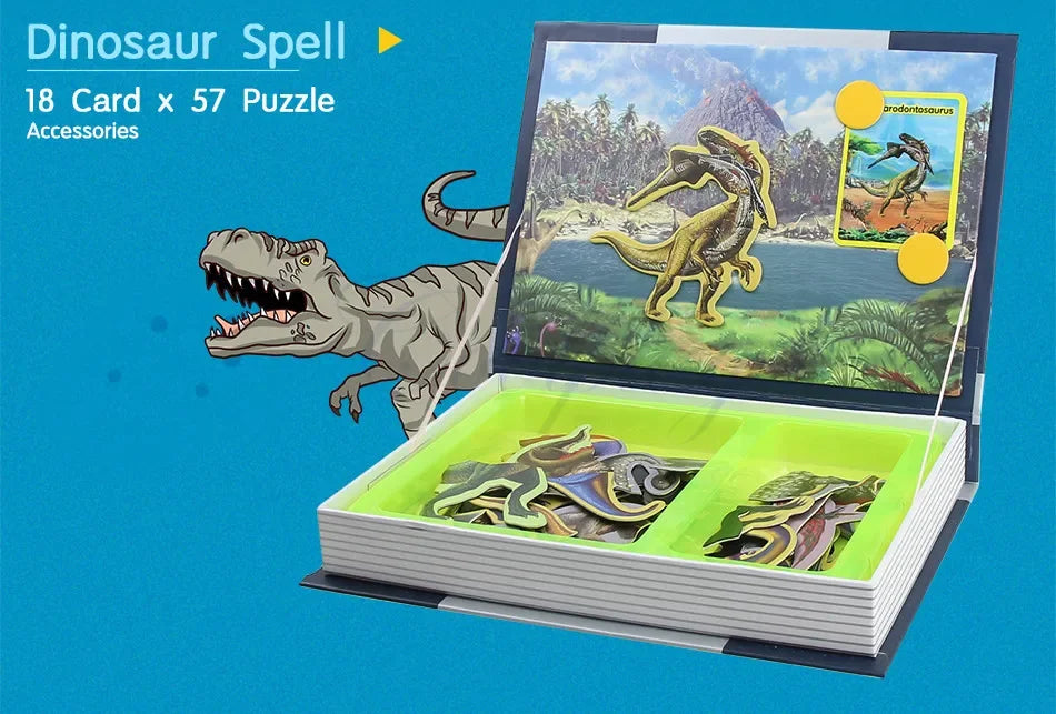 Kids 3D Jigsaw Toys Magnetic Puzzle Book