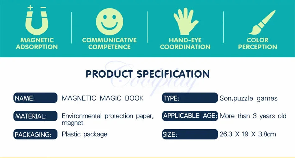 Kids 3D Jigsaw Toys Magnetic Puzzle Book