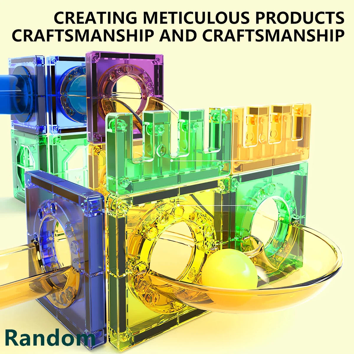 Magnetic Tile Marble Runway Toy, STEM Educational Toy