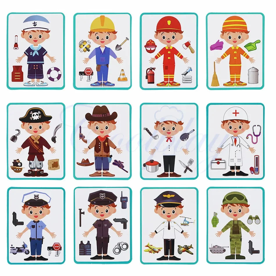 Kids 3D Jigsaw Toys Magnetic Puzzle Book