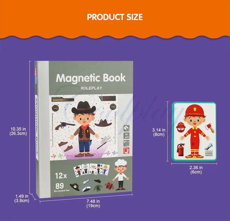 Kids 3D Jigsaw Toys Magnetic Puzzle Book