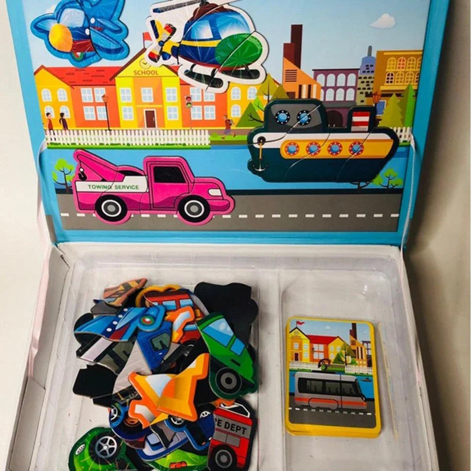 Kids 3D Jigsaw Toys Magnetic Puzzle Book