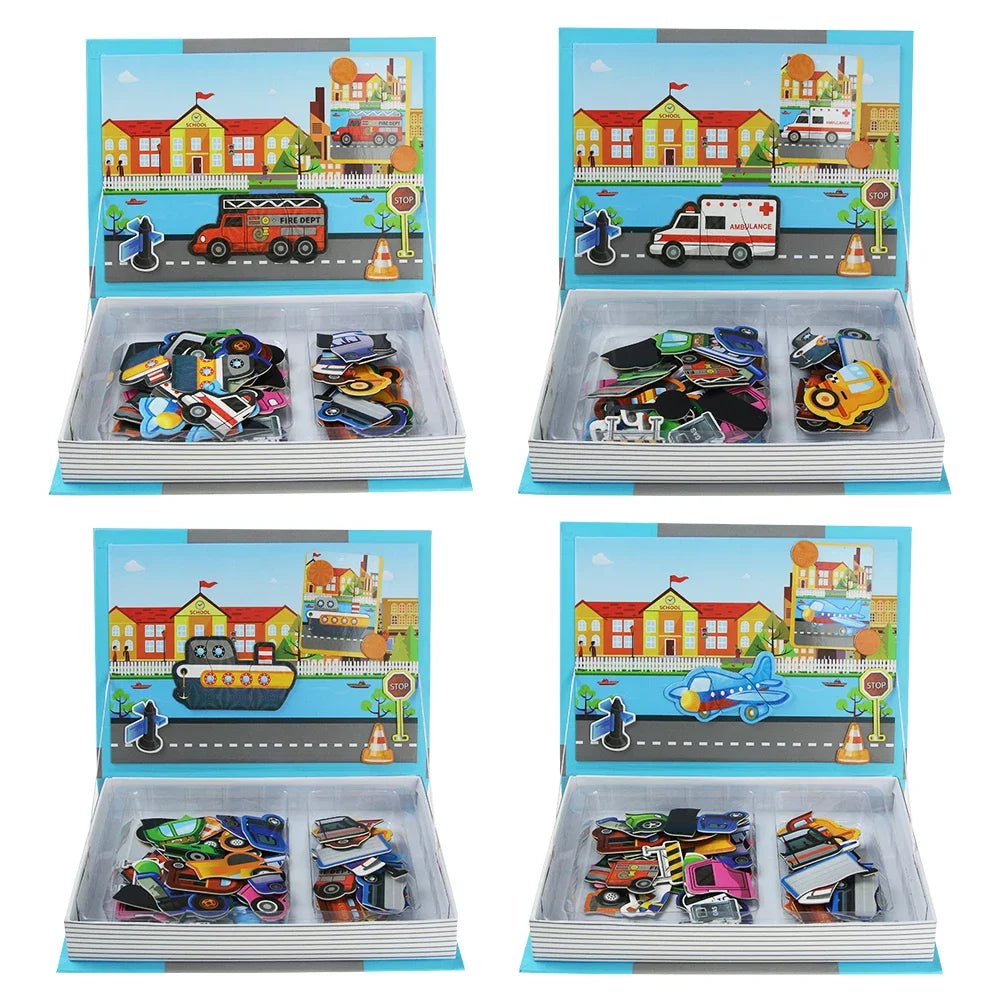 Kids 3D Jigsaw Toys Magnetic Puzzle Book