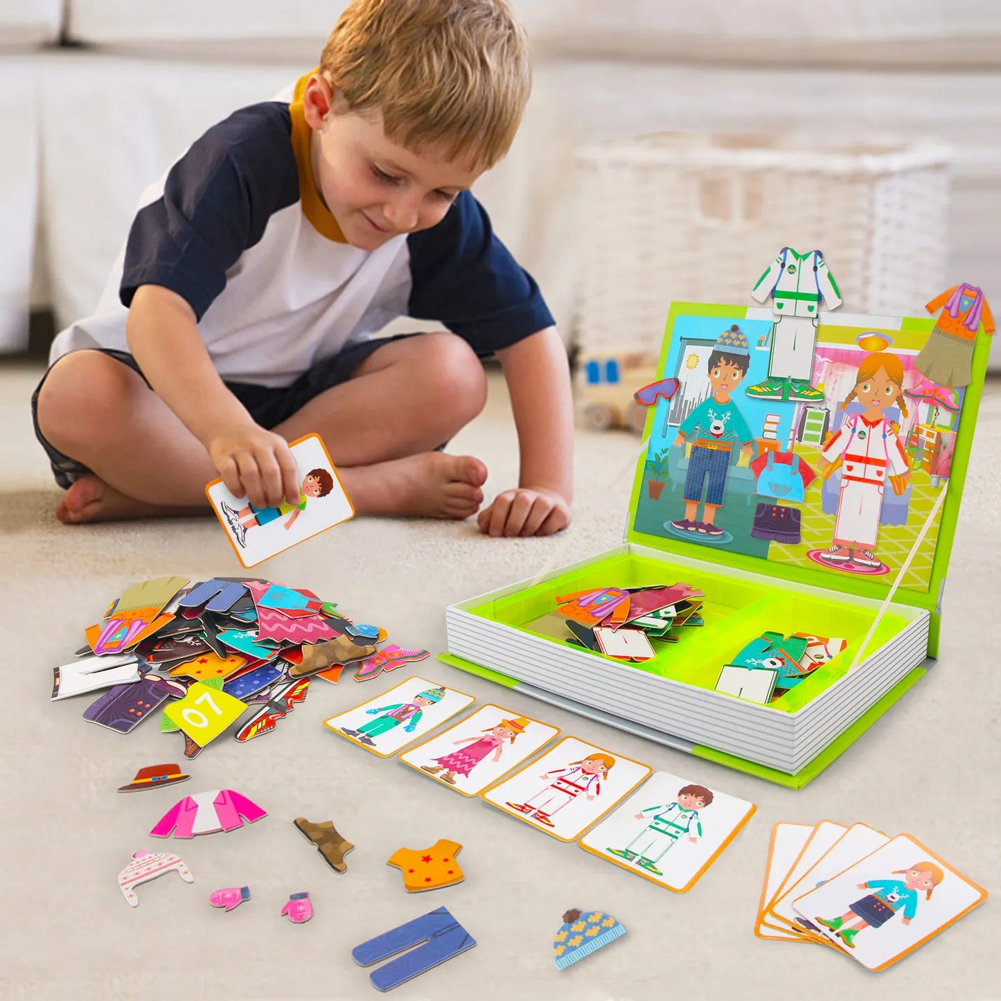 Kids 3D Jigsaw Toys Magnetic Puzzle Book