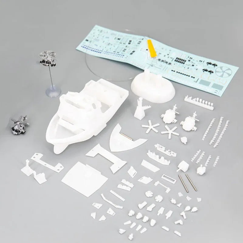 Mini Type 055 Destroyer Q Version Warship Static Model Ornaments DIY Handmade Ship Model Kit Aircraft Carrier Battleship Model