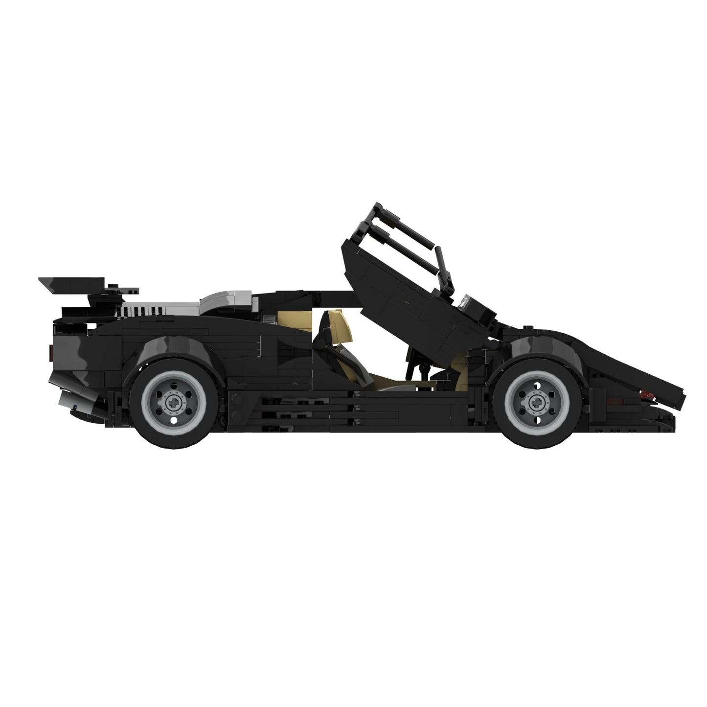 Classic sports car model MOC assembly building blocks