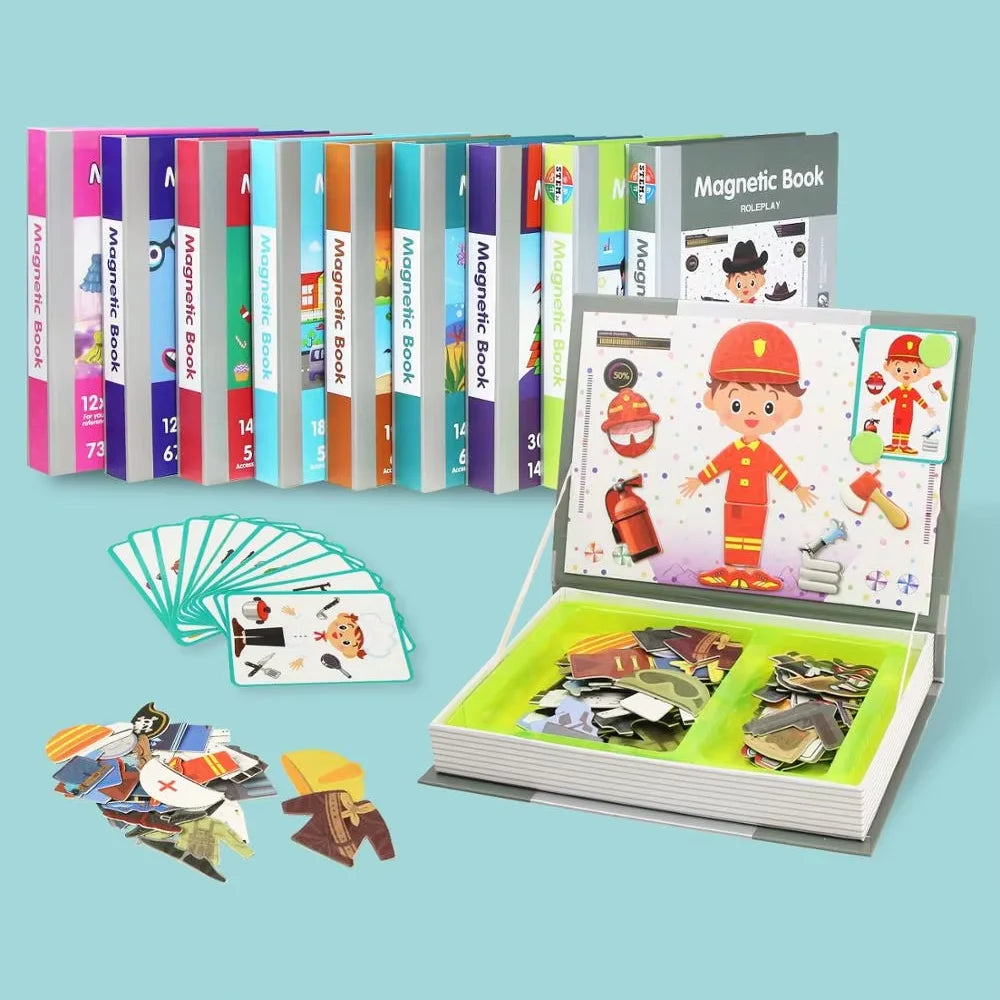 Kids 3D Jigsaw Toys Magnetic Puzzle Book