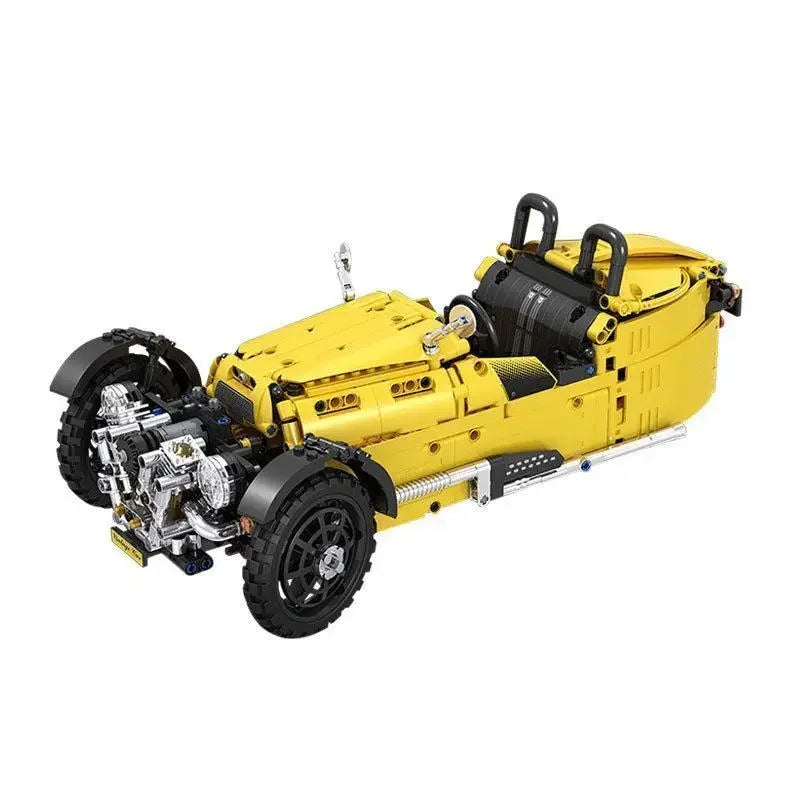 1931 Mercedes Block Car Assembly Model Pull Back Vintage Classic Car