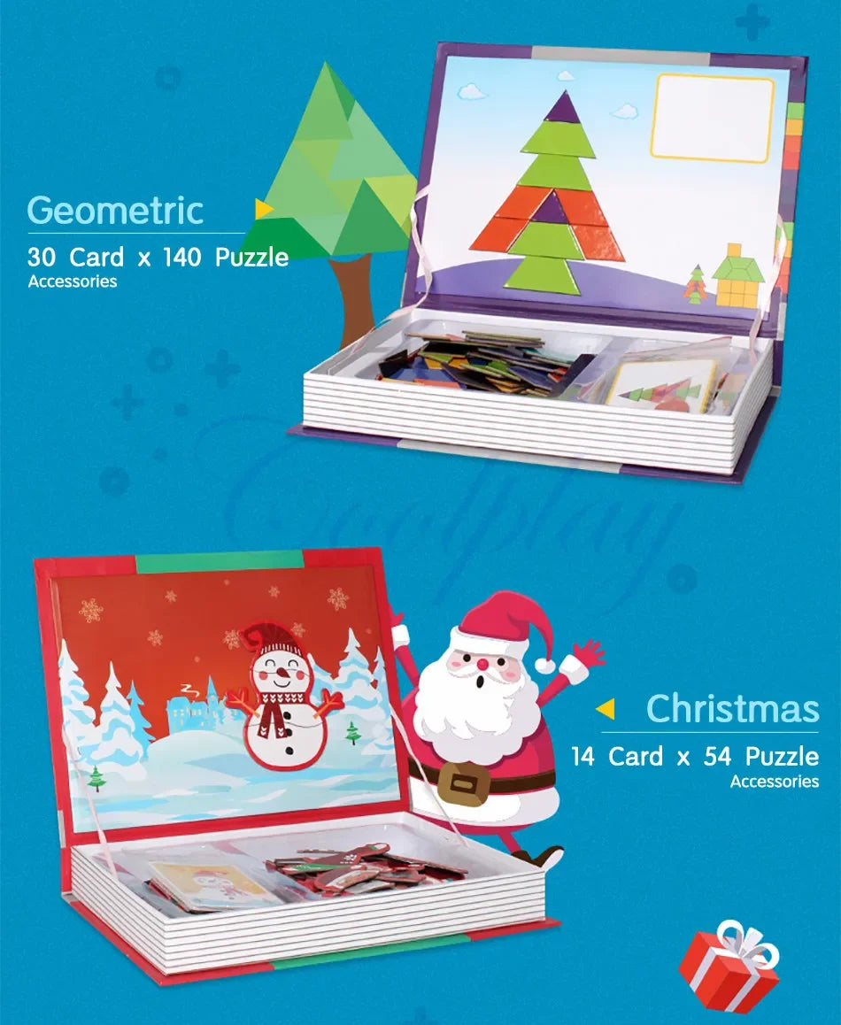 Kids 3D Jigsaw Toys Magnetic Puzzle Book