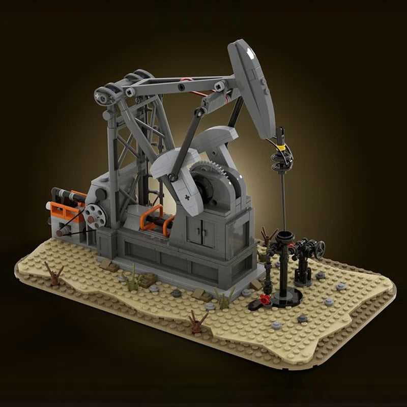 Oil Derrick Rig Building Blocks Kit, Engineering STEM Toy