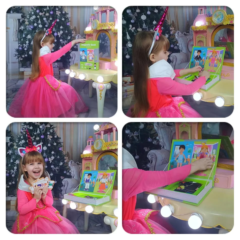 Kids 3D Jigsaw Toys Magnetic Puzzle Book