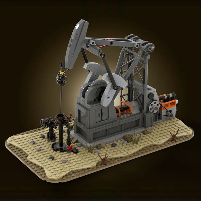 Oil Derrick Rig Building Blocks Kit, Engineering STEM Toy