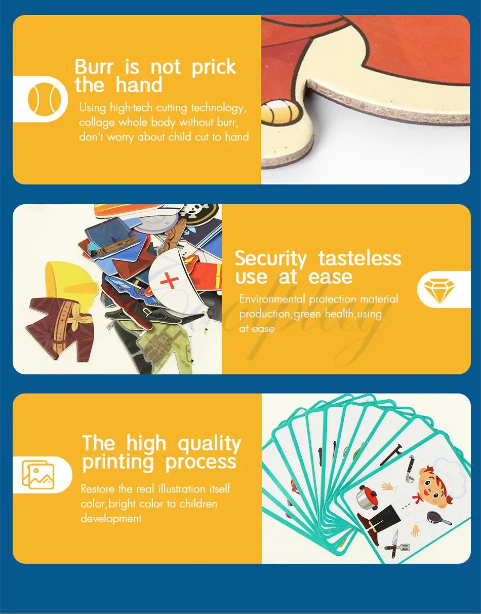 Kids 3D Jigsaw Toys Magnetic Puzzle Book