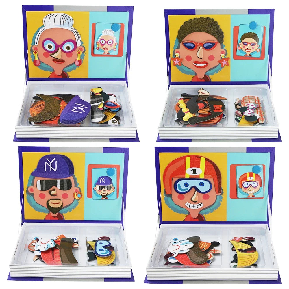 Kids 3D Jigsaw Toys Magnetic Puzzle Book