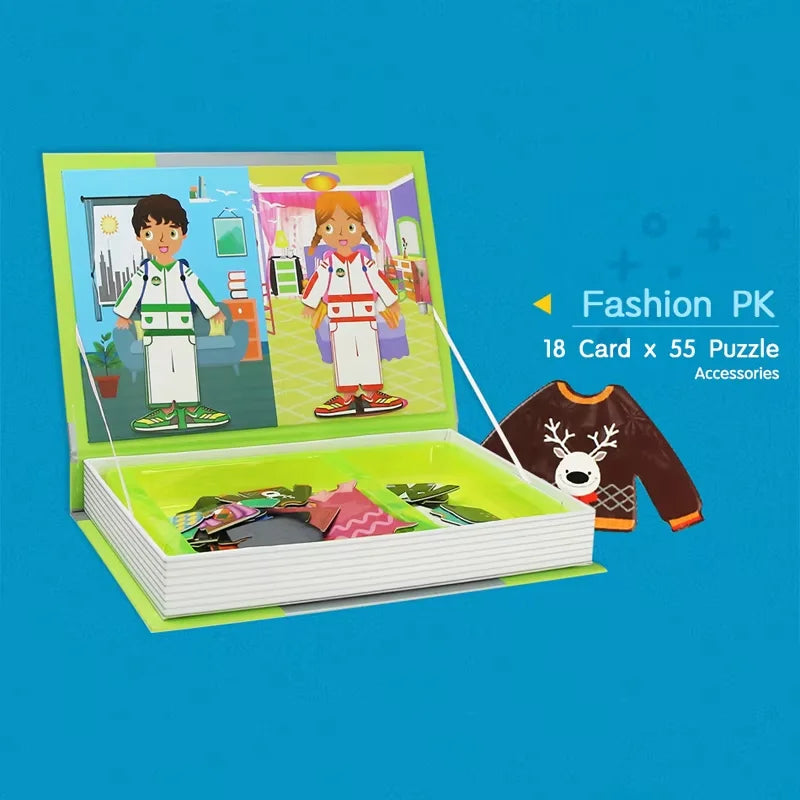 Kids 3D Jigsaw Toys Magnetic Puzzle Book